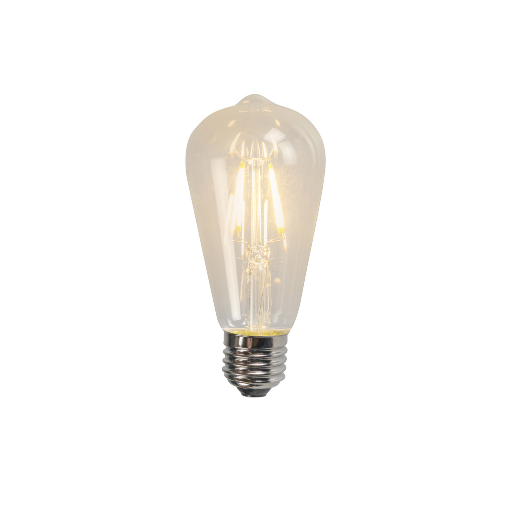 LUEDD Set van 3 E27 LED filament lamp ST64 4W 320lm 2700K