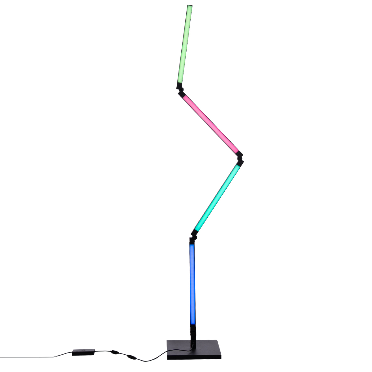 E-shop Inteligentná stojaca lampa čierna vrátane skladacej LED RGBW - Daan