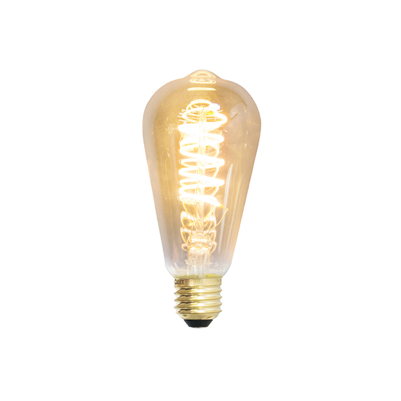 Set van 3 LED gedraaide filamentlamp Rustiek E27 240V 4W 200lm dimbaar Set van 3 LED gedraaide filamentlamp Rustiek E27 240V 4W 200lm dimbaar