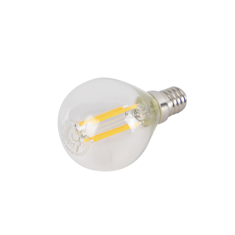 ensemble de 3 lampes à bille à filament led réglables e14 5w 470lm 2700k