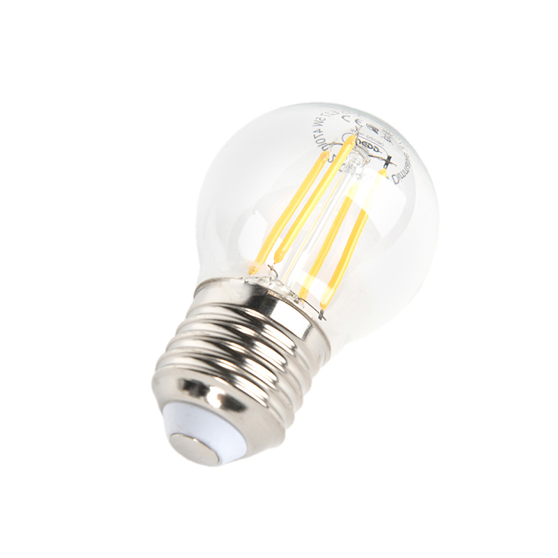 ensemble de 5 lampes à billes à filament led réglables e27 5w 470lm 2700k