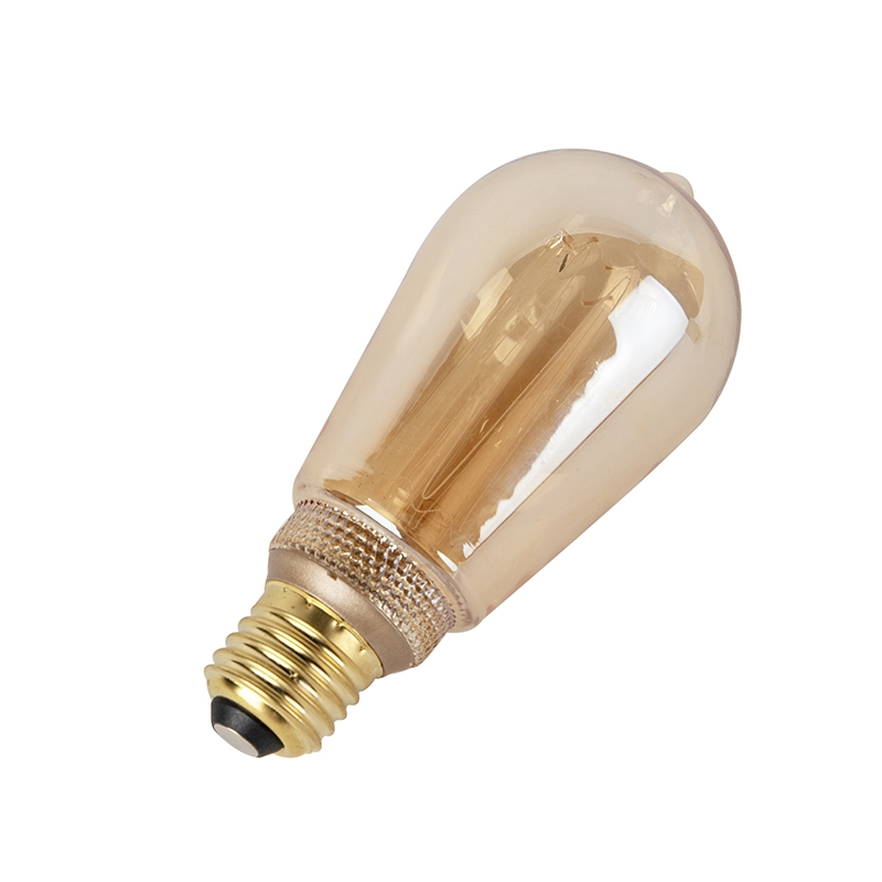 Lampadina a filamento LED E27 vetro ambrato 2,5W 120lm 1800K