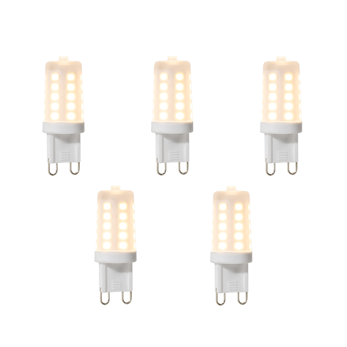 Set de 5 becuri LED G9 reglabile 3W 280 lm 2700K