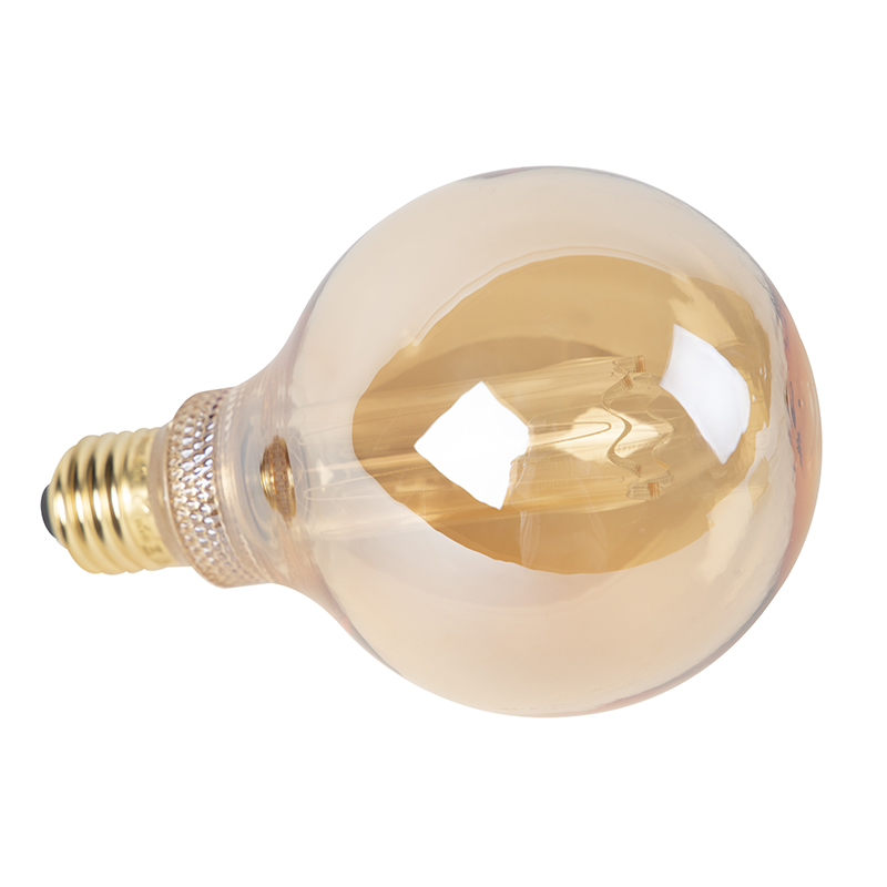 lampe à led g95 e27 5w 1800k ambre à 3 niveaux, dimmable