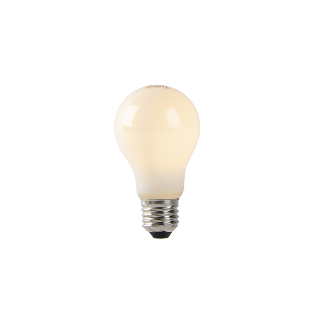 LUEDD Set van 5 E27 LED filament lampen opaal glas 1W 70 lm 2200K