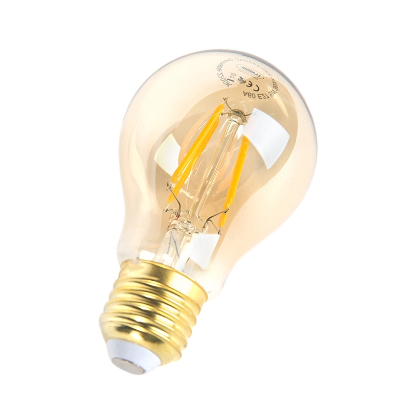 Lampadina LED a filamento E27 dimmerabile A60 Goldline 5W 380lm 2200K