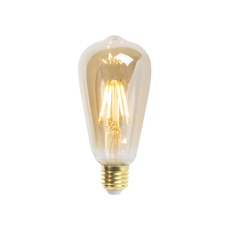 E27 dimbar LED glödlampa ST64 goldline 5W 380 lm 2200K