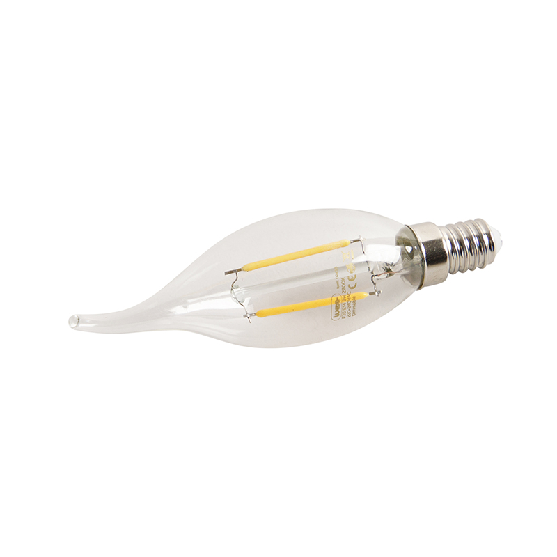 ampoule bougie à filament led e14 dimmable 3w 250 lm 2700k