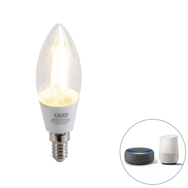 Smart E14 dimbar LED-lampa med app 4,5W 450 lm 1800-3000K