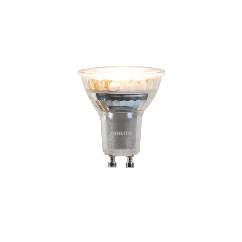 Set van 5 GU10 dim to warm Philips LED lampen 3,7W 260 lm Set van 5 GU10 dim to warm Philips LED lampen 3,7W 260 lm