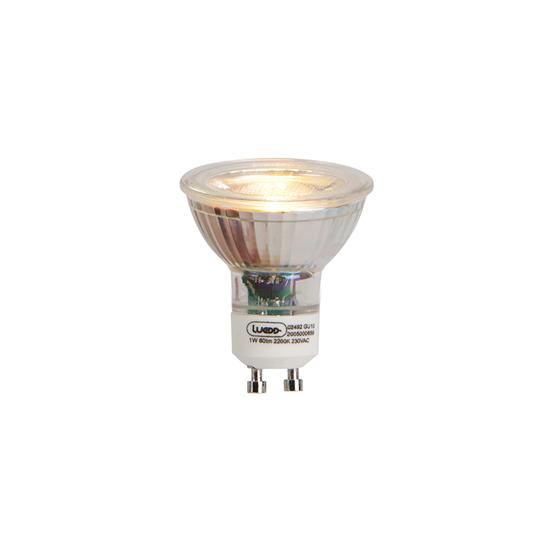 LUEDD GU10 LED-lampa 1W 80 lm 2200K Flame