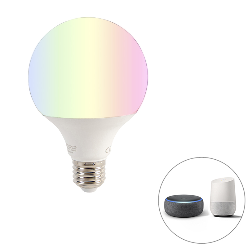 Lámpara LED Smart E27 regulable G95 11W 900 lm 2200-4000K RGB