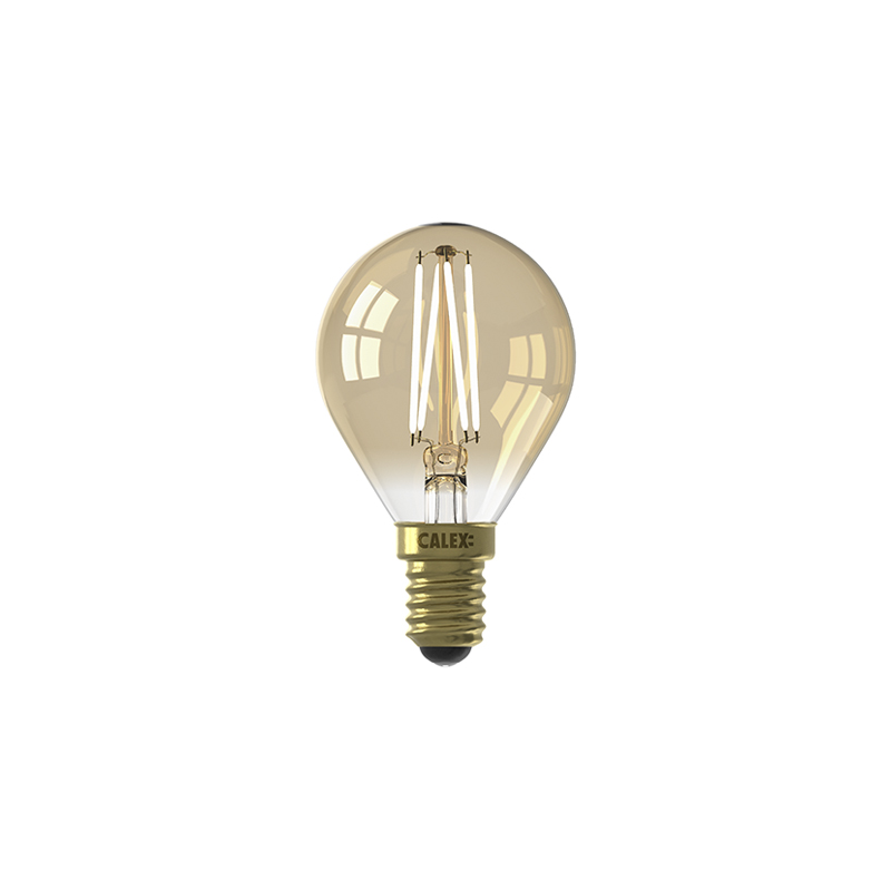 Levně E14 stmívatelná LED lampa P45 goldline 3,5W 250lm 2100K