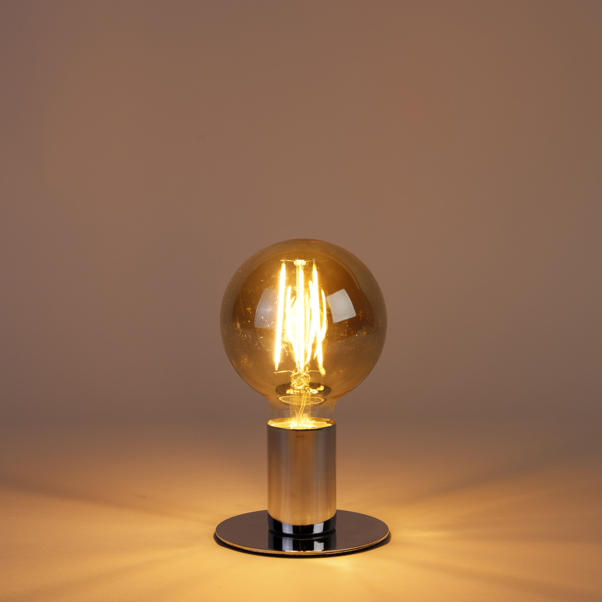 Set of 5 E27 3-Step Dimmable LED Bulbs G95 Gold Glass 5W 380lm 2200K
