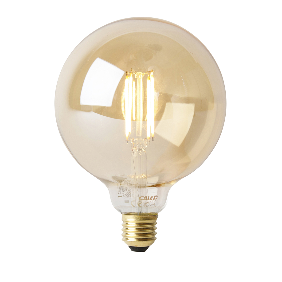 E27 dæmpbar LED glødelampe G125 goldline 4,5W 470 lm 2100K