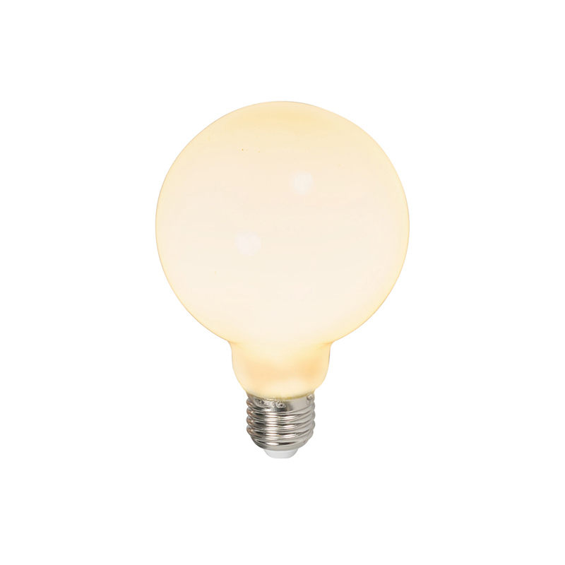 Levně E27 stmívatelná LED lampa G95 opálová 7,5W 806 lm 2700K