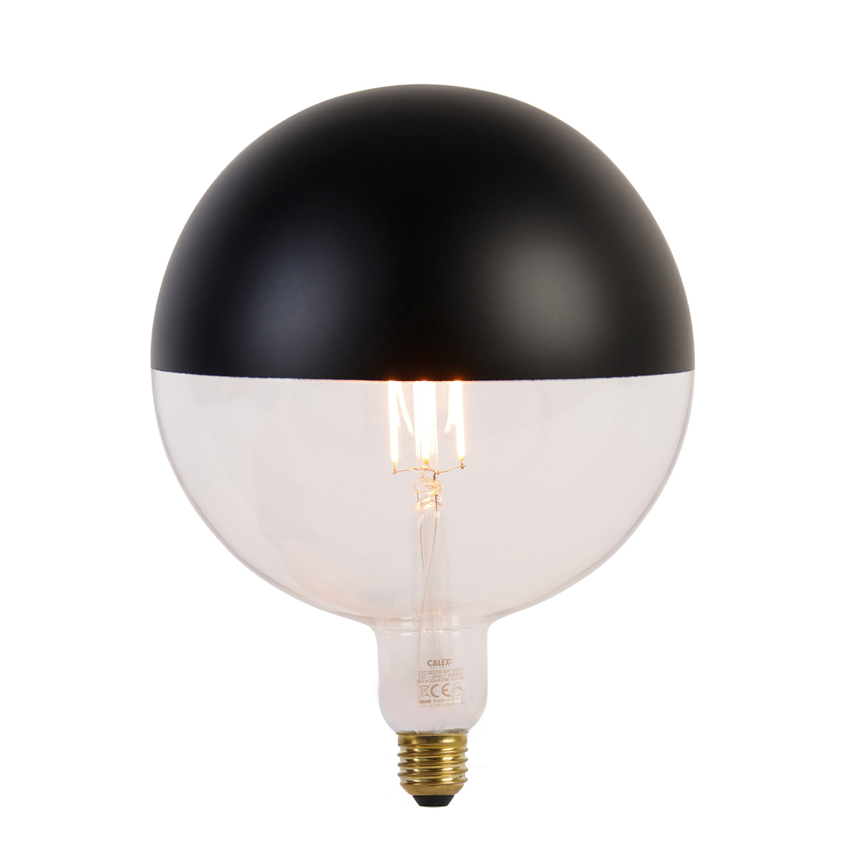 E-shop E27 stmievateľná LED lampa horné zrkadlo G200 čierna 6W 360 lm 1800K
