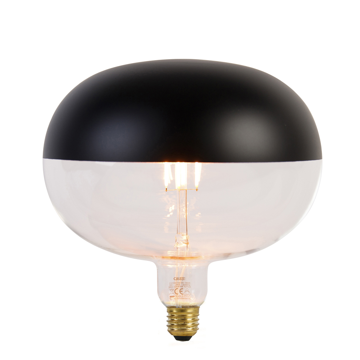 E-shop E27 stmievateľná hlava LED lampy zrkadlová čierna 6W 360 lm 1800K