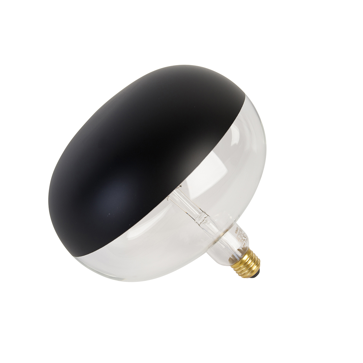 Bombilla LED E27 regulable espejo negro 6W 360lm 1800K