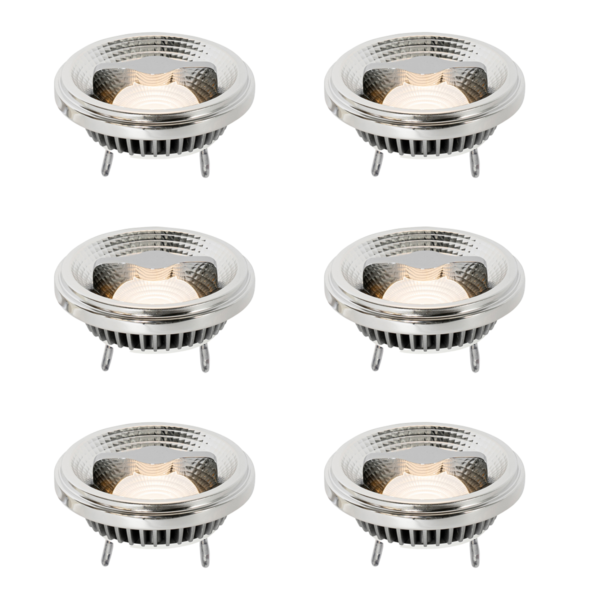 6 darabos G53 dimmelhető LED izzó készlet 111mm 12W 600 lm 2700K