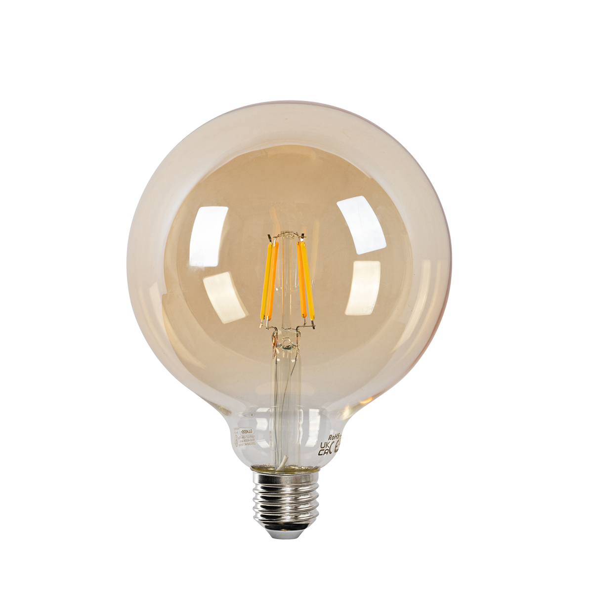 Set di 5 Lampadine LED Smart E27 G125 Oro 4.9W 470lm 1800-4000K