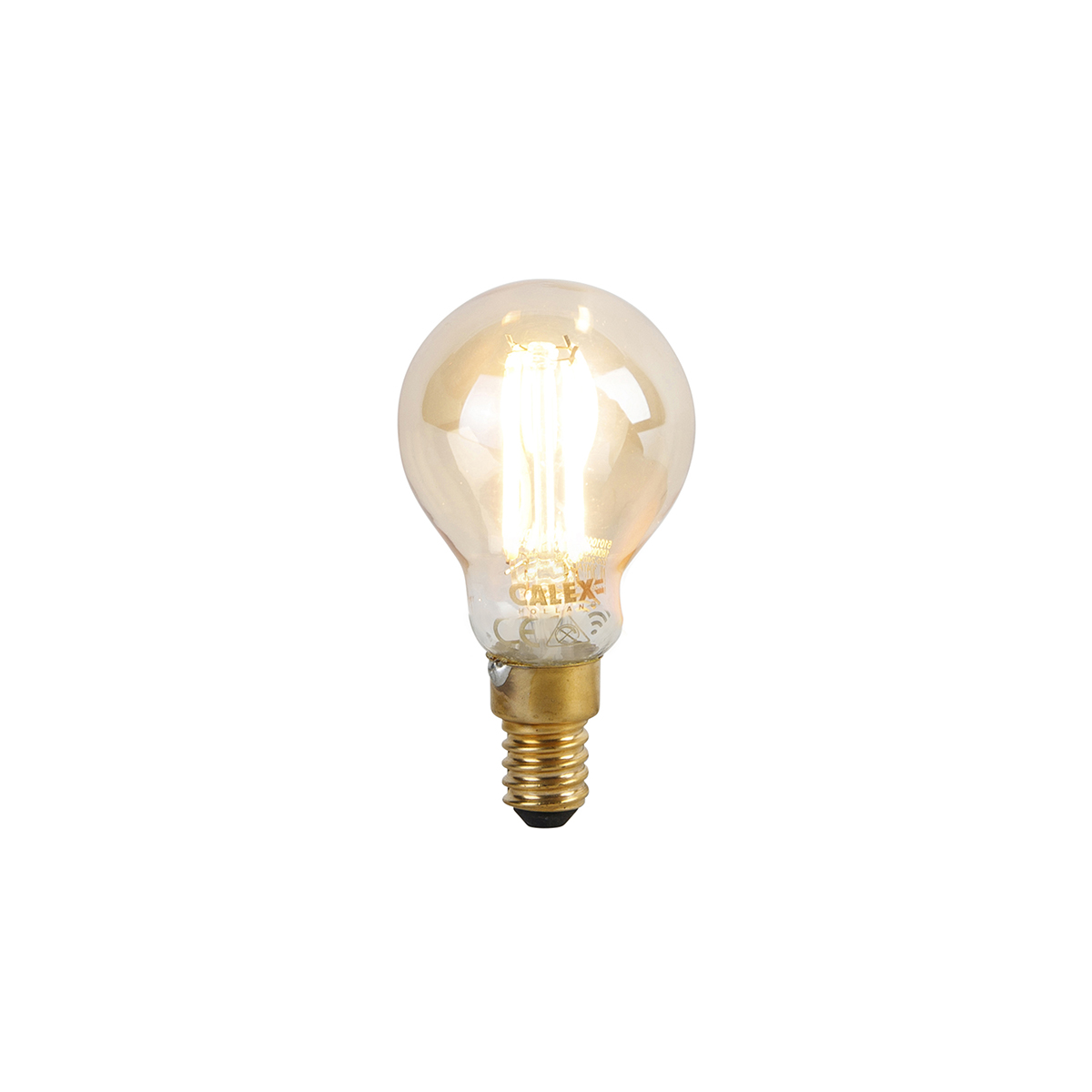 Smart E14 LED-lampa P45 guld 4,9W 470 lm 1800-3000K
