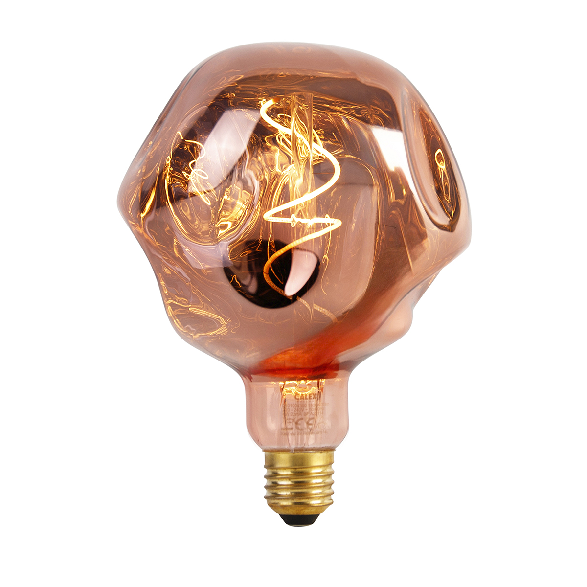 E-shop E27 stmievateľná LED lampa G125 ružová 4W 70 lm 1800K