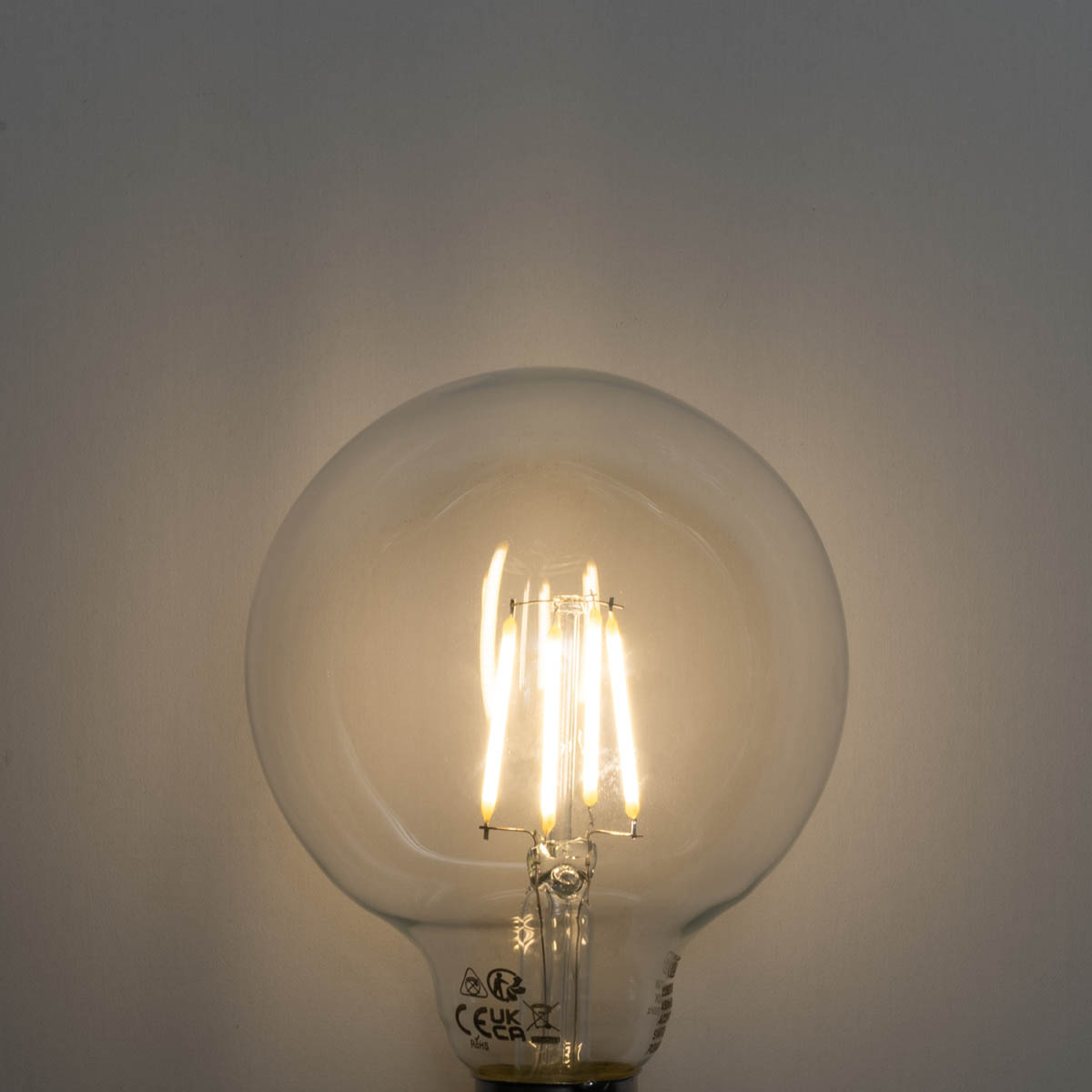 Set of 5 E27 3-Step Dimmable LED Bulb G95 4W 450 lm 3000K