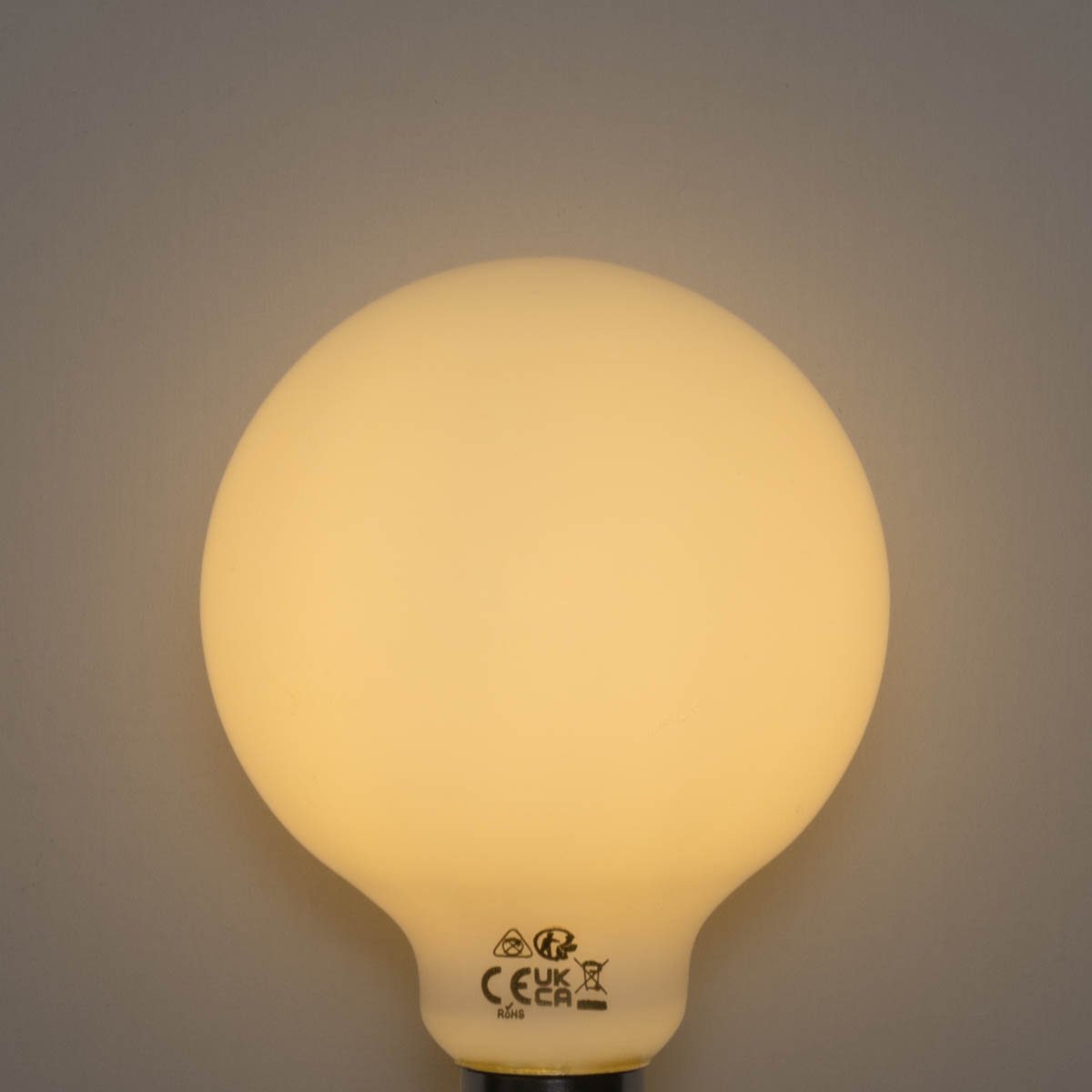 Juego de 5 Bombilla LED regulable en 3 pasos E27 opal G95 4W 450lm 2700K