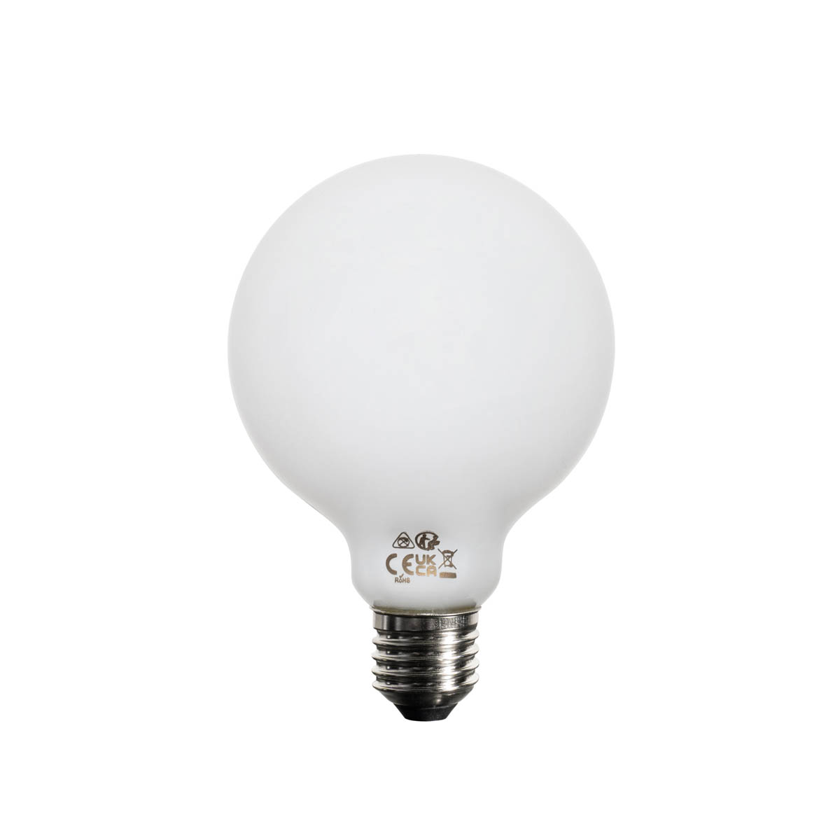 Juego de 5 Bombilla LED regulable en 3 pasos E27 opal G95 4W 450lm 3000K