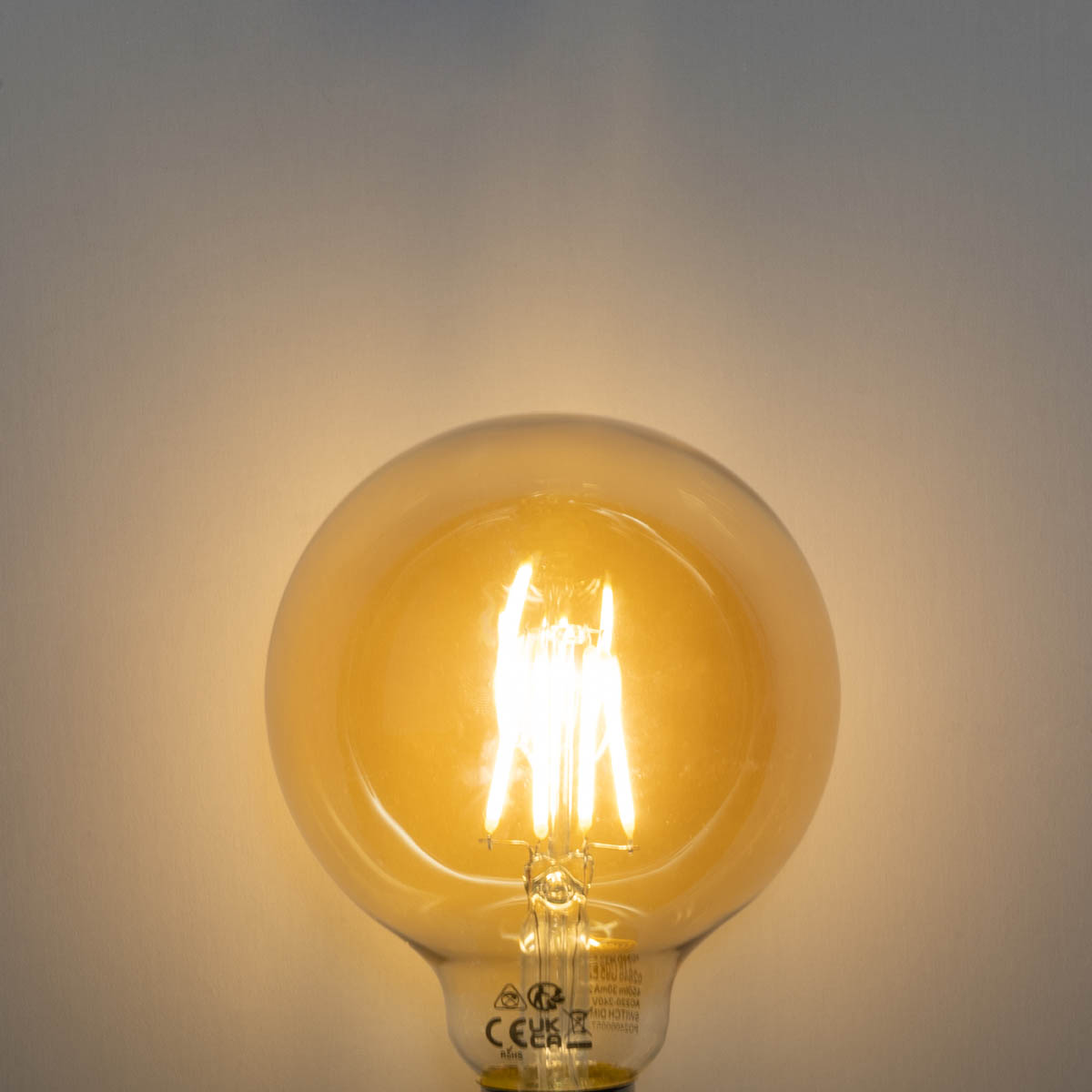 Set of 5 E27 3-Step Dimmable LED Bulb Gold G95 4W 450lm 2700K