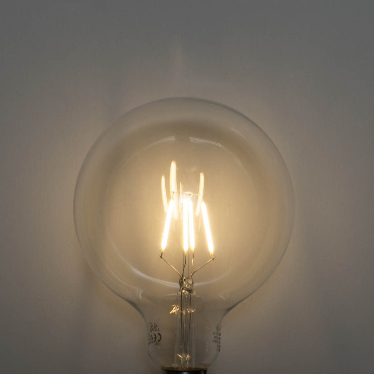 Set of 5 E27 3-Step Dimmable LED Spiral Filament Bulbs G125 4W 450 lm 2700K