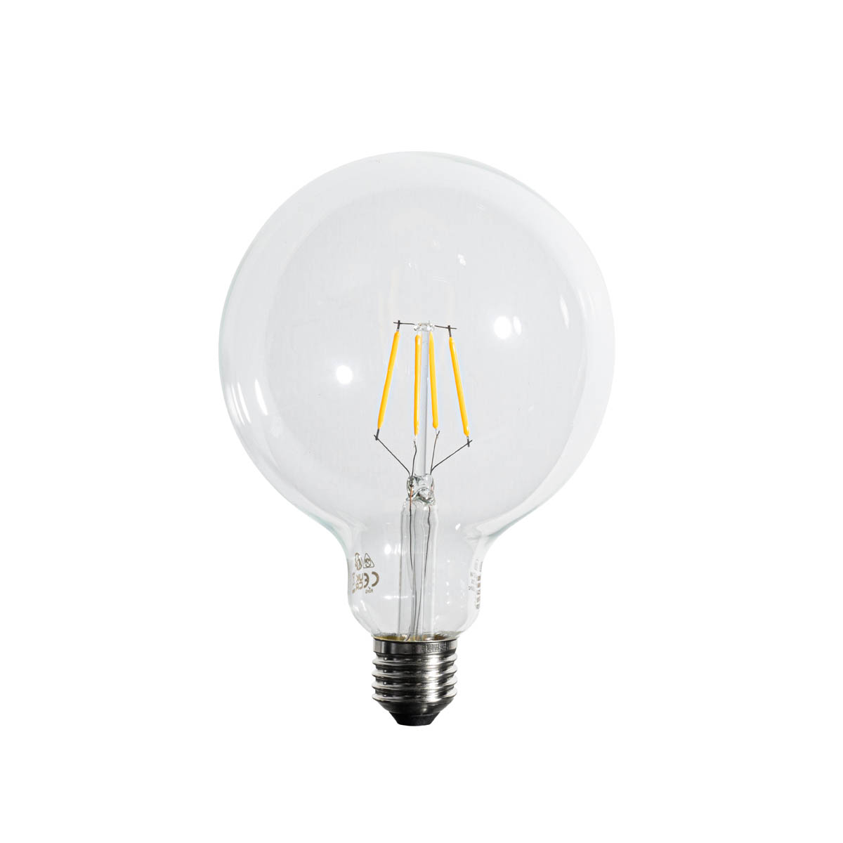 Bombilla LED E27 con filamento espiral regulable en 3 pasos G125 4W 450lm 2700K