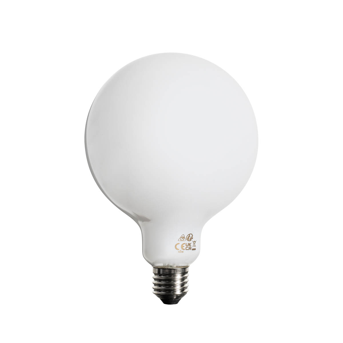 Juego de 5 Bombilla LED regulable en 3 pasos E27 opal G125 4W 450lm 3000K