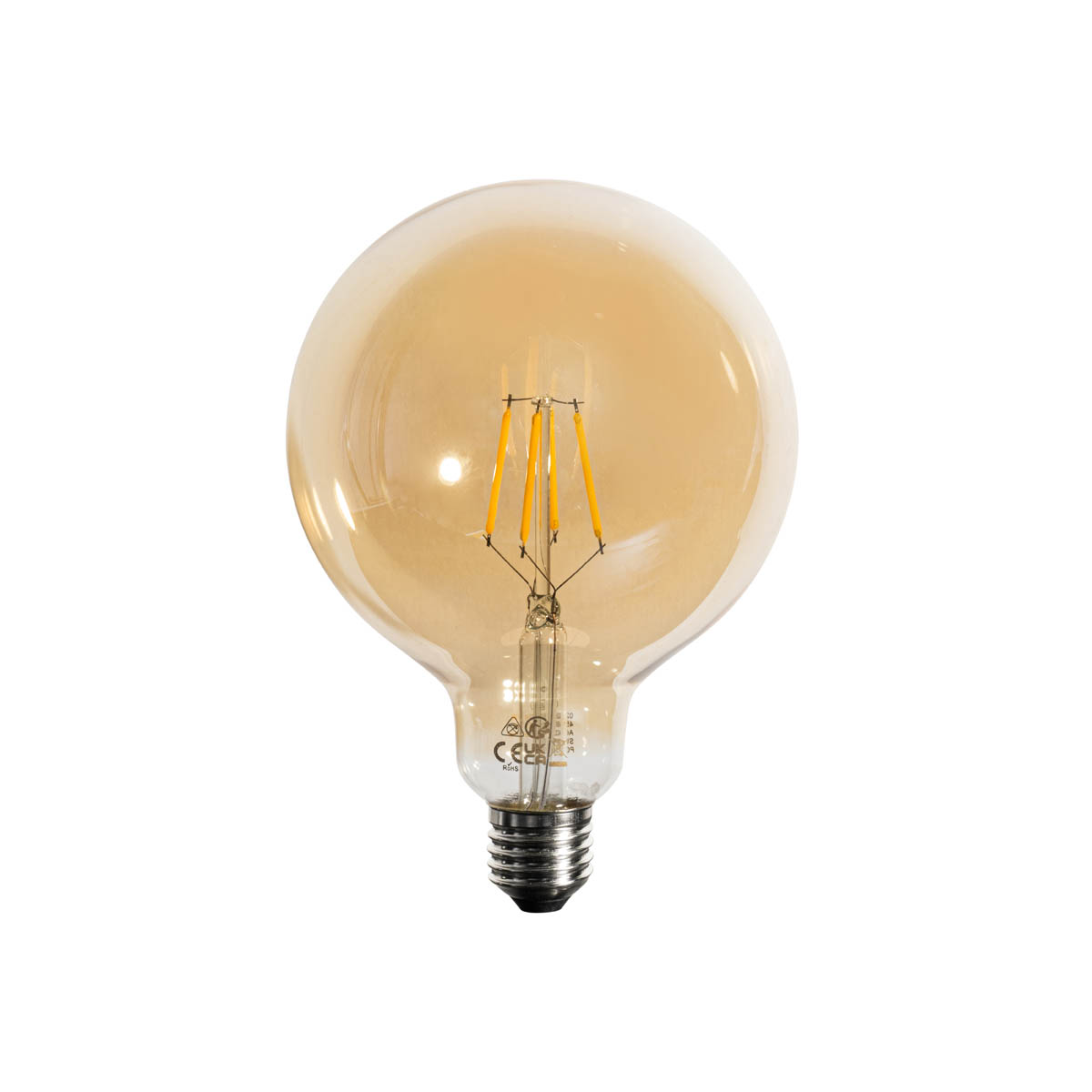 Ampoule LED E27 dimmable or 5W 450lm 3000K dorée G125