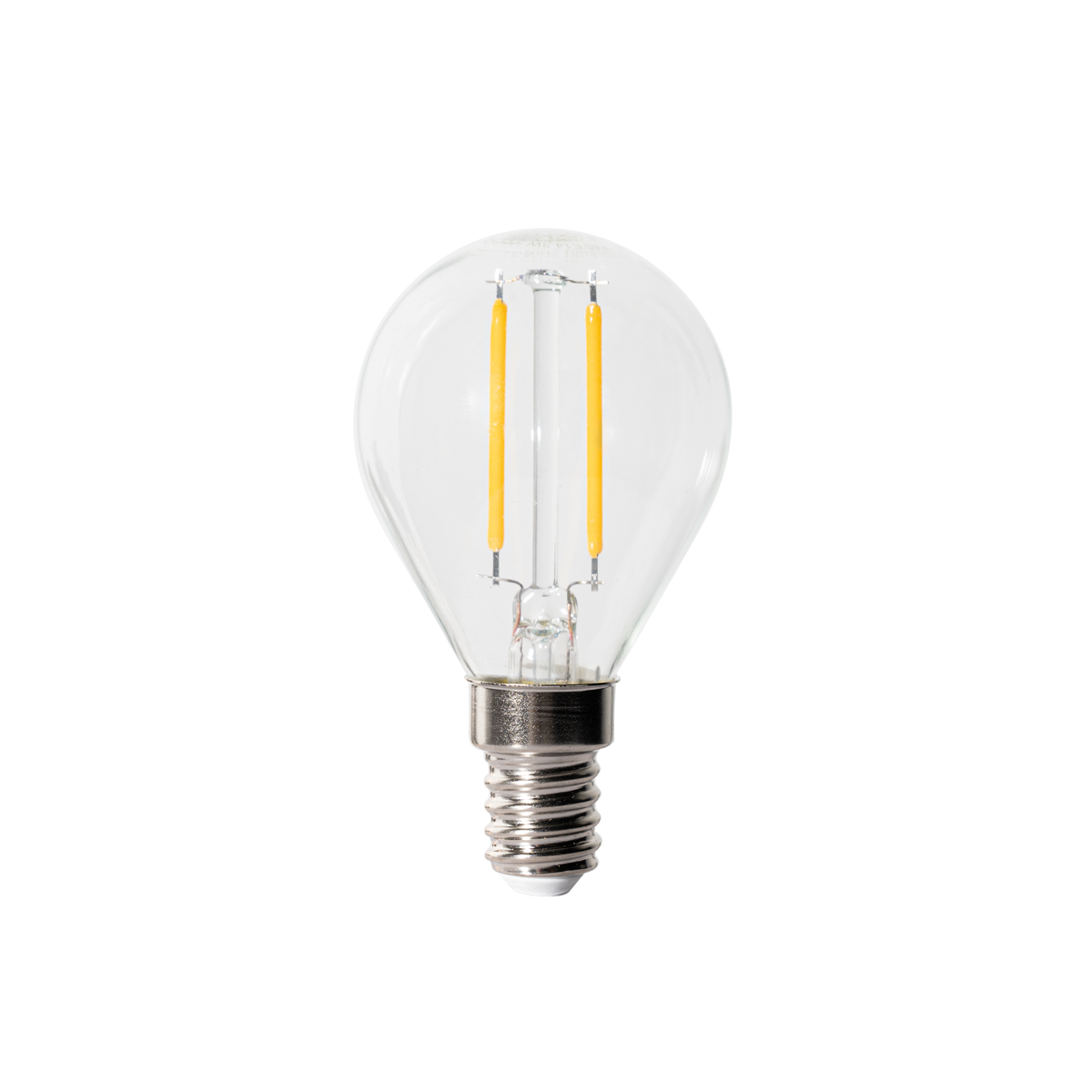 Bombilla LED E14 regulable P45 Cristal transparente 3W 350 lm 2700K