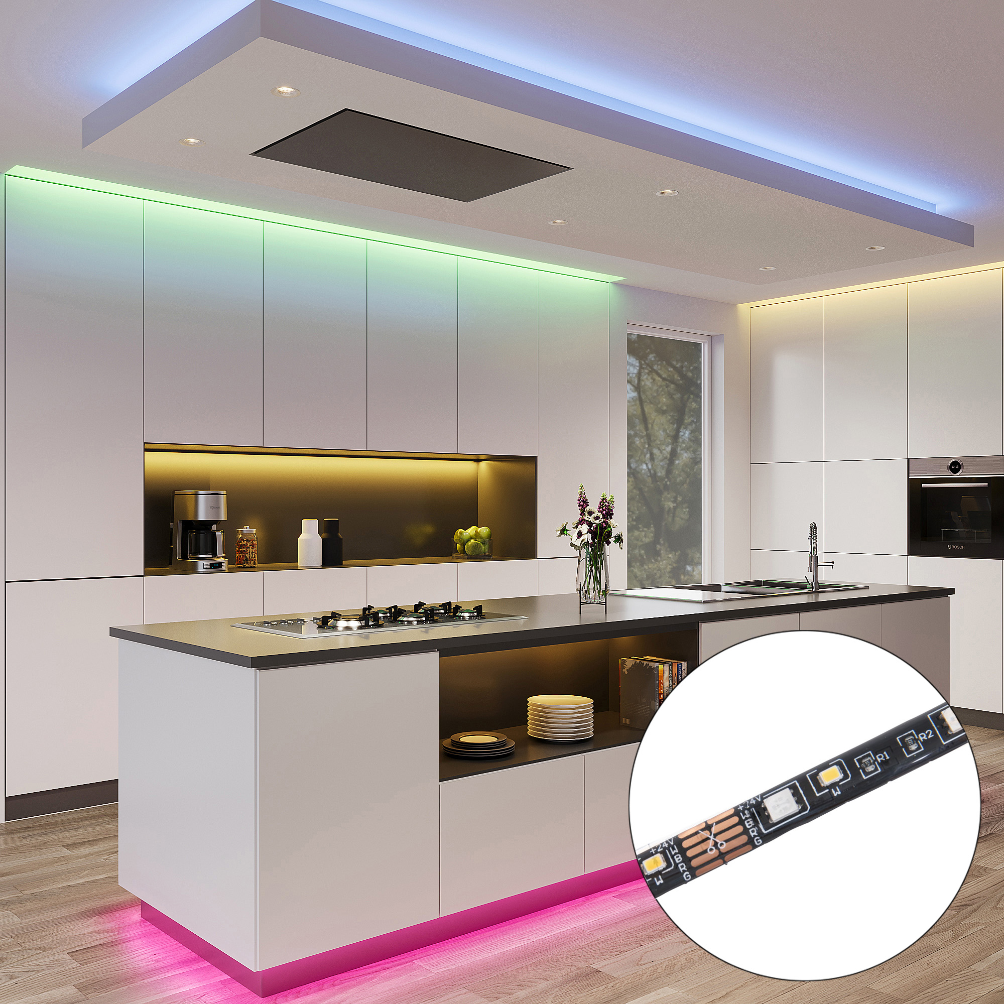 Stmievateľná LED páska RGB 5 metrov 15W IP44