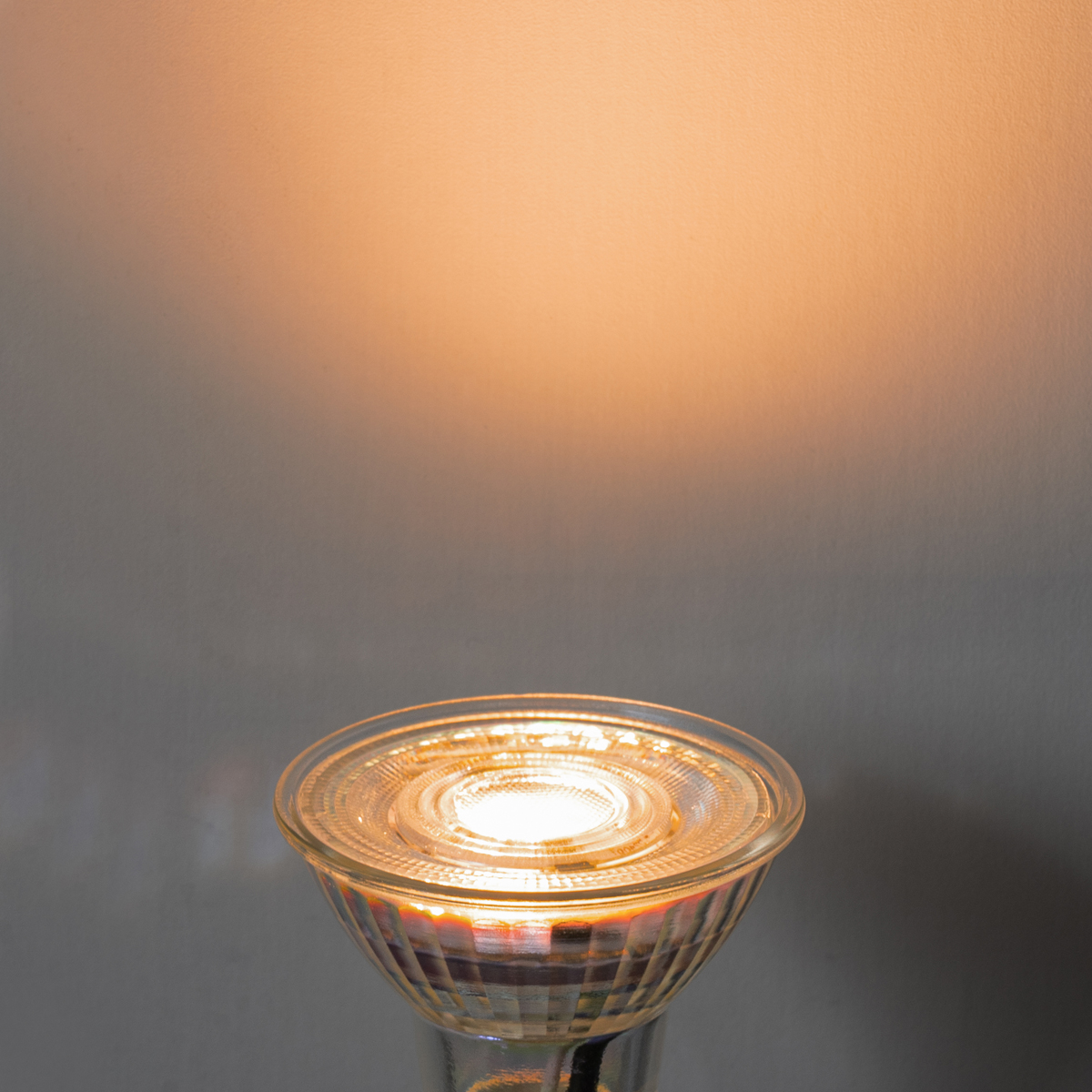 Lampadina LED GU10 50mm dimmerabile a 3 livelli in Kelvin trasparente 4,5W 380 lm 2000-2700K