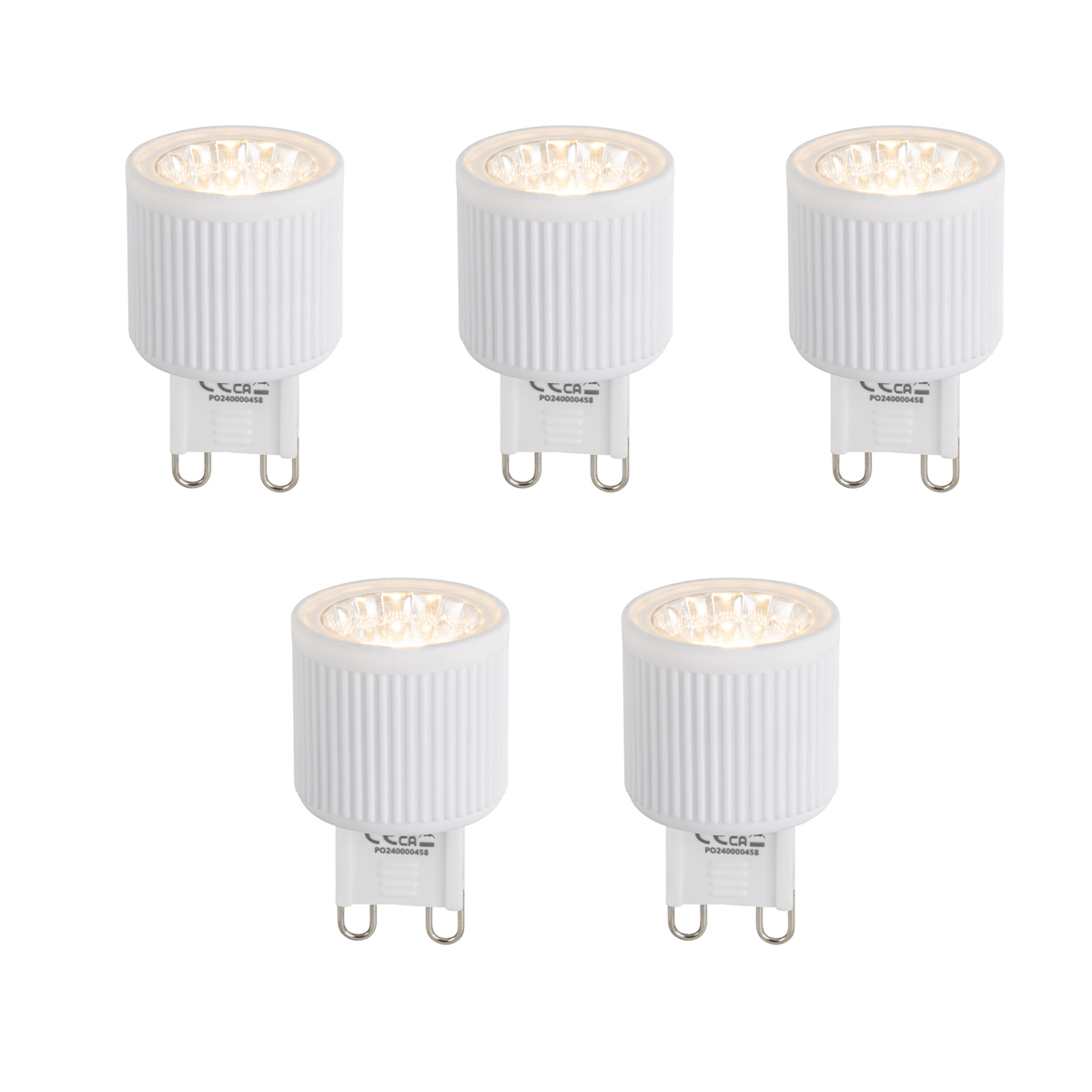 Sada 5 stmievateľných LED žiaroviek G9 24 mm 3 W 300 lm 2700 K Sada 5 stmievateľných LED žiaroviek G9 24 mm 3 W 300 lm 2700 K