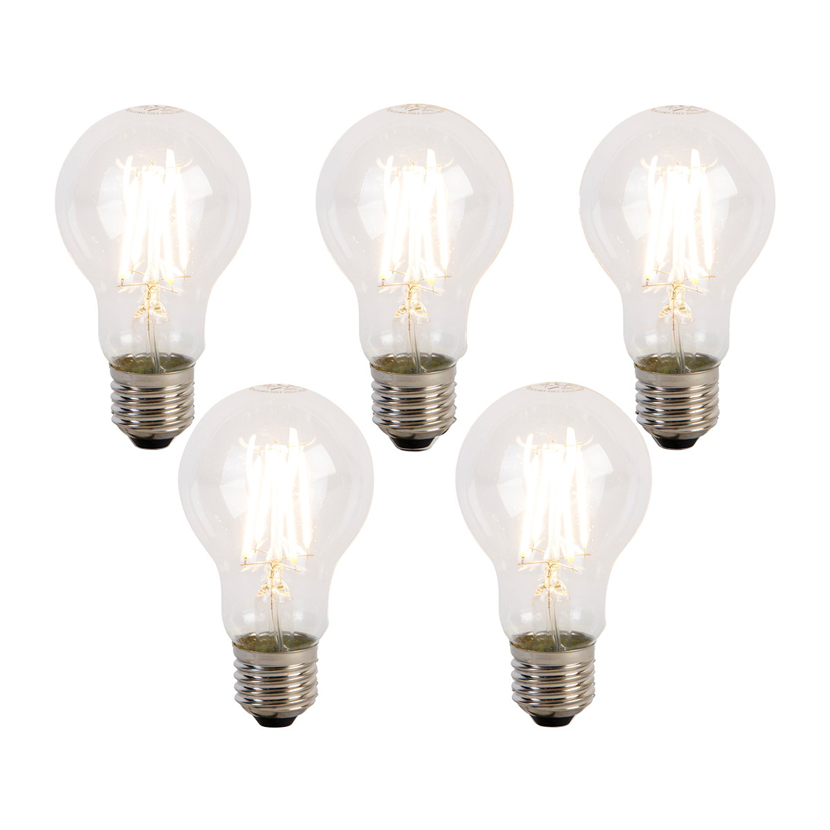 Sada 5 stmievateľných LED žiaroviek E27 s 3 stupňami A60 5W 700 lm 2700K