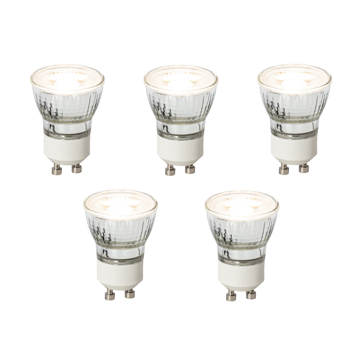 Sada 5 stmievateľných LED žiaroviek GU10 35 mm 4 W 200 lm 3000 K Sada 5 stmievateľných LED žiaroviek GU10 35 mm 4 W 200 lm 3000 K