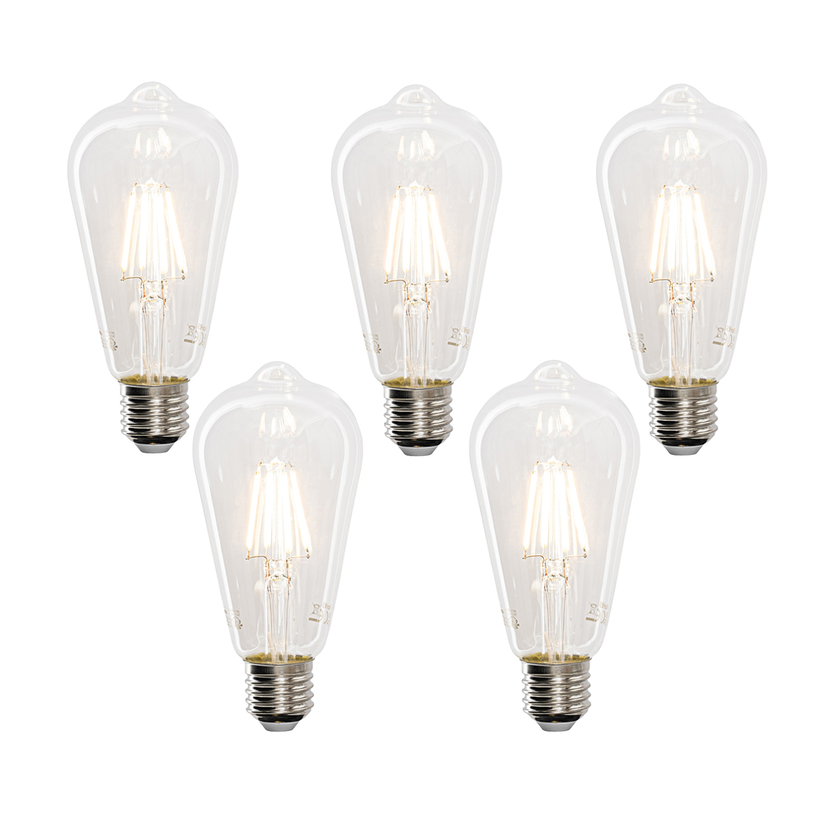 5 darabos Smart E27 LED izzó készlet ST64 4.5W 470 lm 1800-4000K