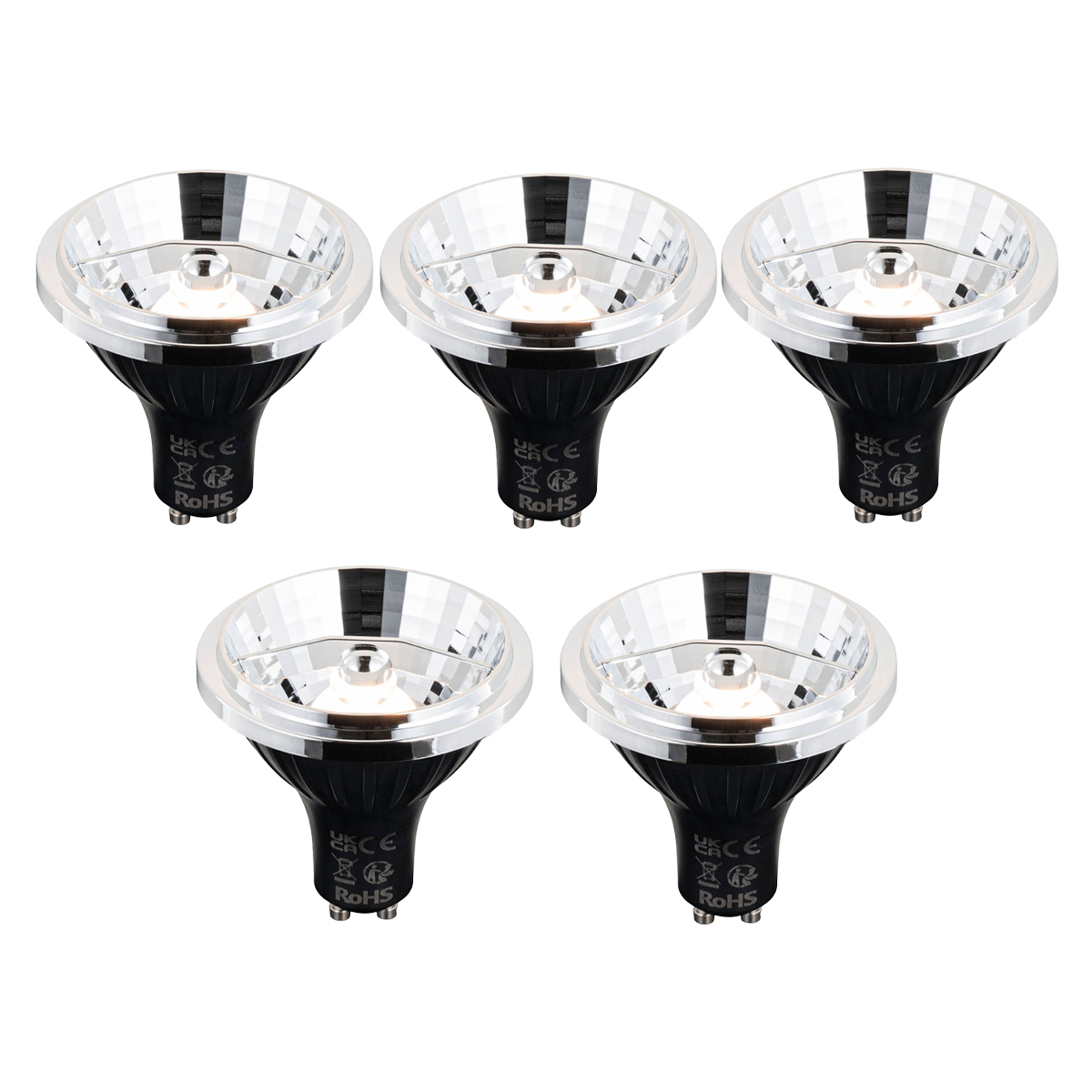 Sada 5 ks Inteligentná stmievateľná LED žiarovka GU10 AR70 6W 500lm 2200-6500K