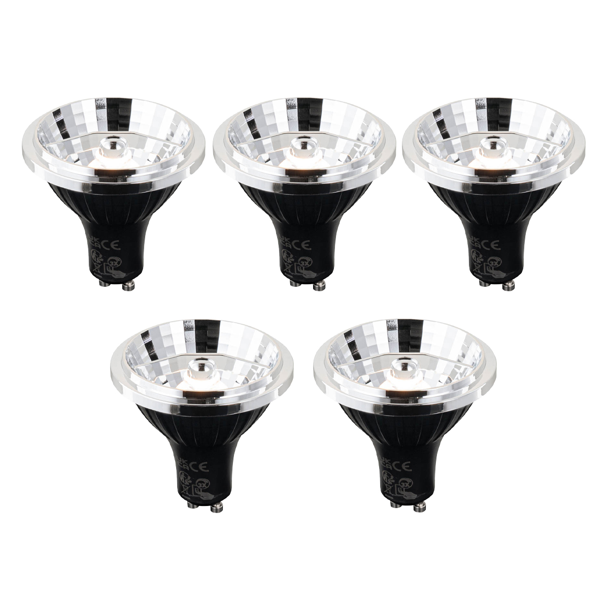 5 darabos GU10 3 lépésben dimmelhető LED izzó készlet AR70 6.5W 650lm 2200-6500K