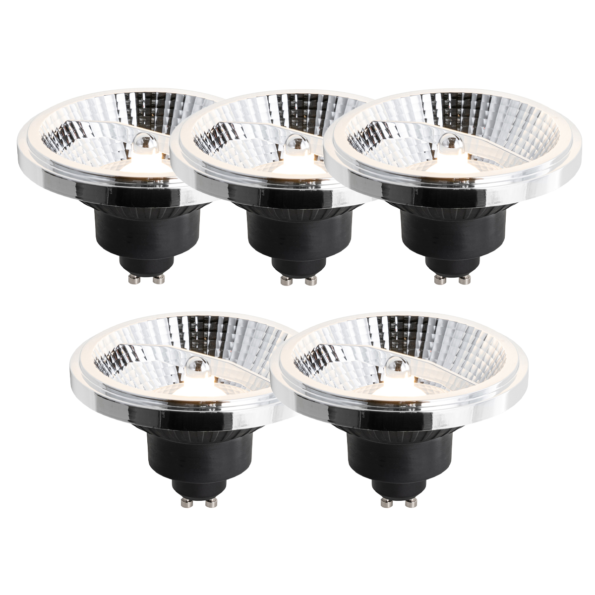 Sada 5 stmievateľných LED žiaroviek GU10 111 mm 10,5 W 770 lm 2700 K