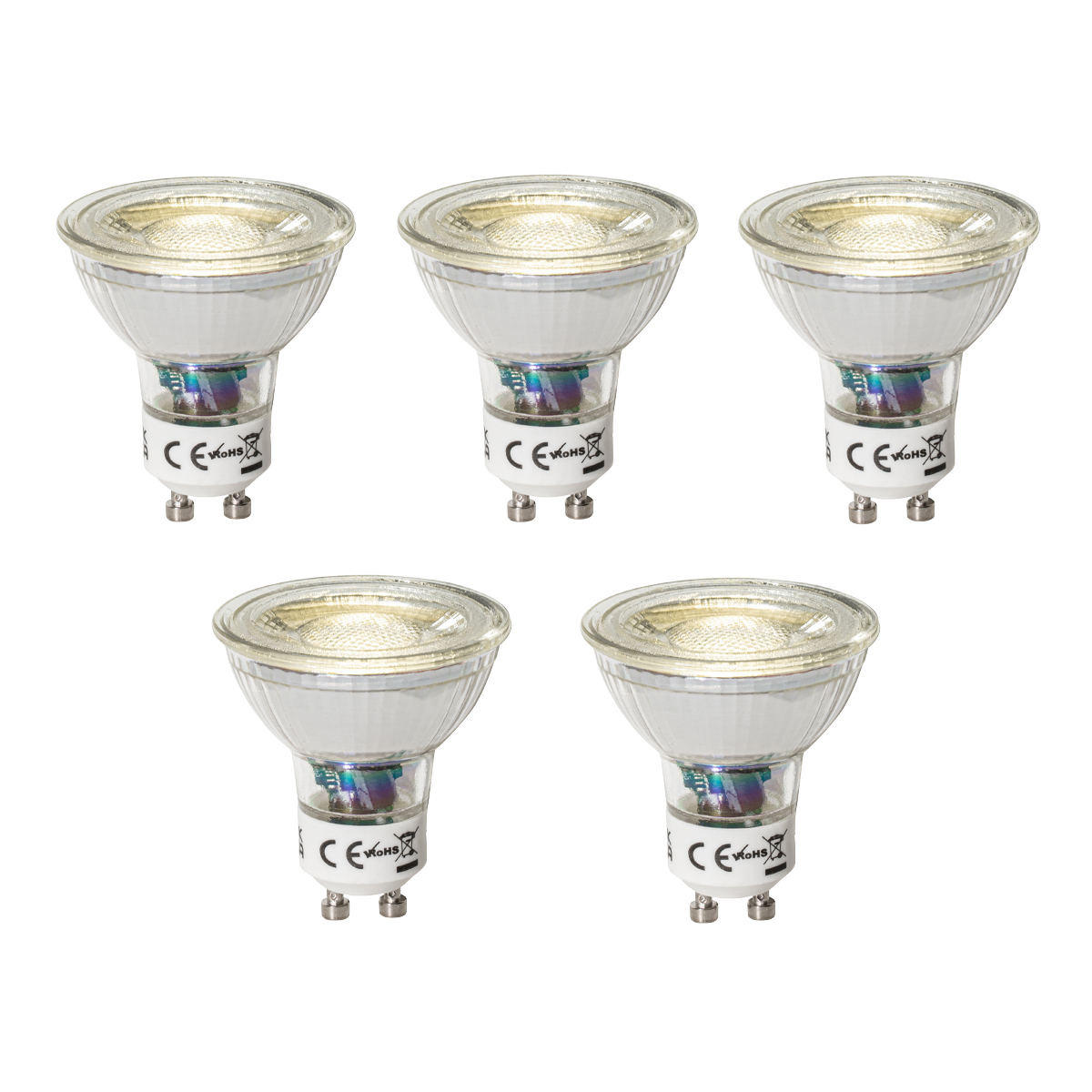Sada 5 ks GU10 dimbare LED lamp 3W 200 lm 4000K