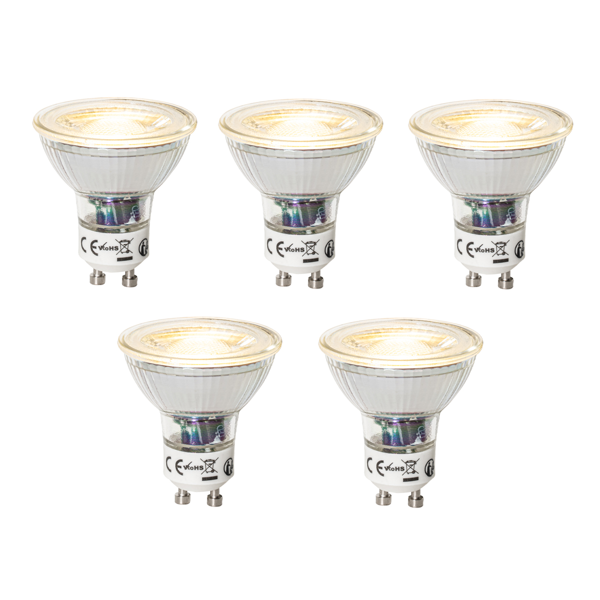5 darabos GU10 dimmelhető LED izzó készlet 7W 600 lm 2700K