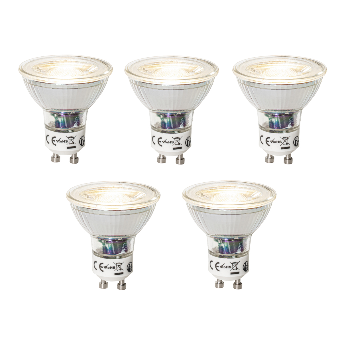 5 darabos GU10 3 lépésben dimmelhető LED izzó készlet 7W 600 lm 2700K