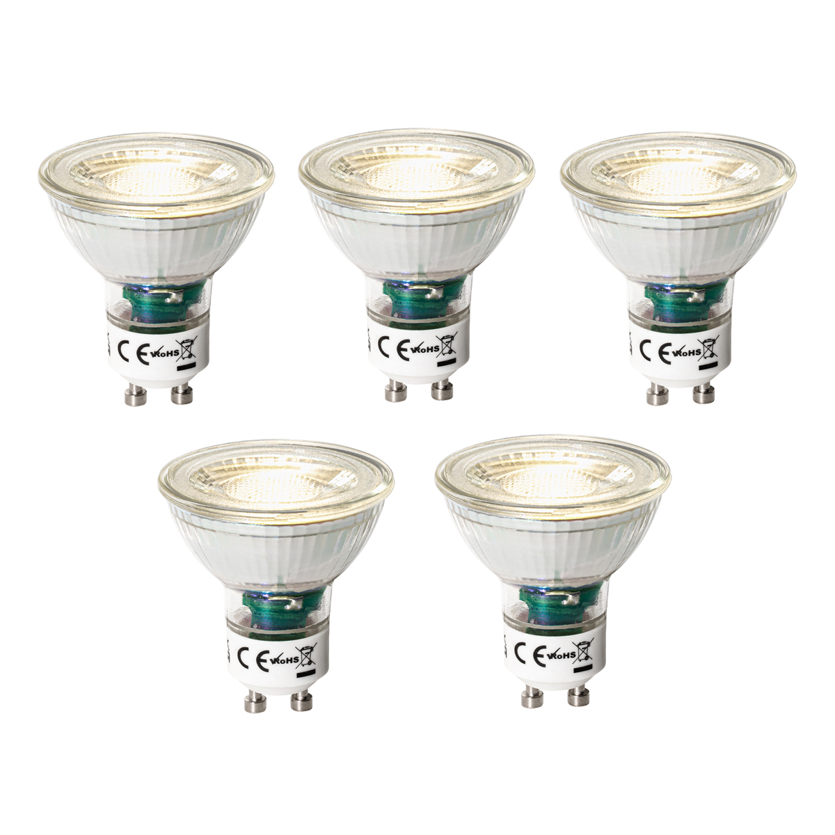5 darabos GU10 3 lépésben dimmelhető LED izzókészlet 7W 600 lm 3000K
