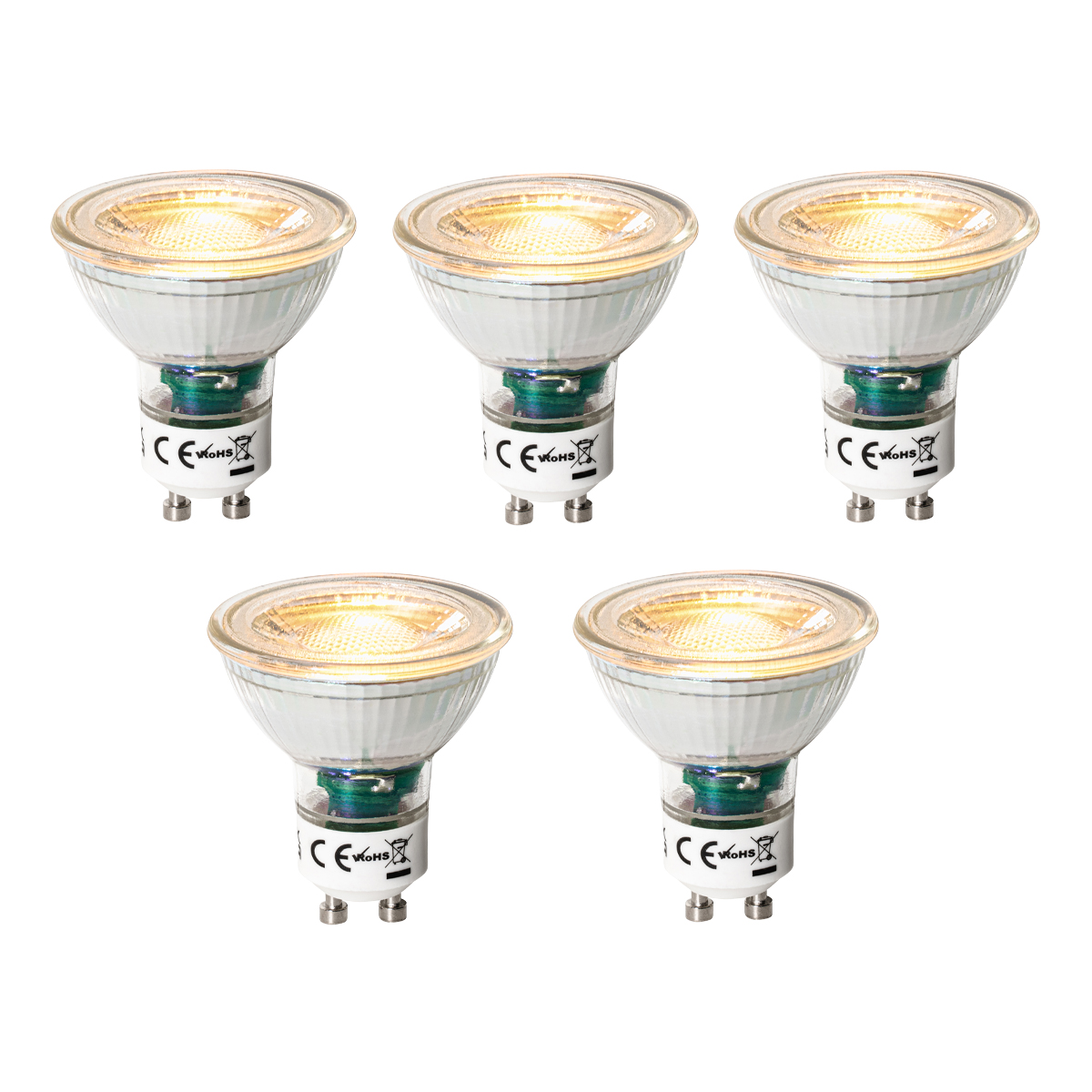 5 darabos GU10 3 lépésben dimmelhető LED izzó készlet 6W 460 lm 2000 - 6000K